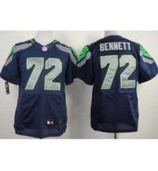 Nike Seattle Seahawks 72 Michael Bennett Blue Elite NFL Jersey