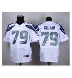Nike Seattle Seahawks 79 Garry Gilliam white Elite NFL Jersey