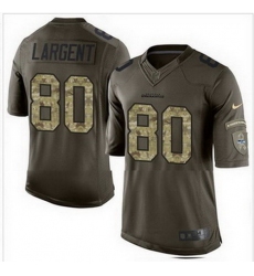 Nike Seattle Seahawks #80 Steve Largent Green Mens Stitched NFL Limited Salute to Service Jersey