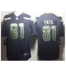 Nike Seattle Seahawks 81 Golden Tate Blue Game NFL Jersey