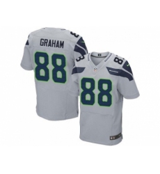Nike Seattle Seahawks 88 Jimmy Graham Grey Elite NFL Jersey