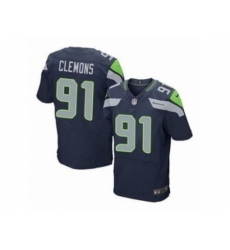 Nike Seattle Seahawks 91 Chris Clemons blue Elite NFL Jersey