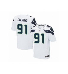 Nike Seattle Seahawks 91 Chris Clemons white Elite NFL Jersey