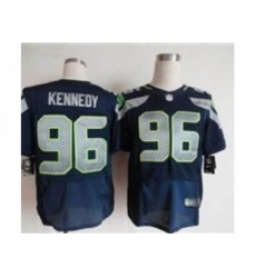 Nike Seattle Seahawks 96 Cortez Kennedy Blue Elite NFL Jersey