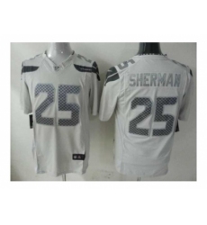 Nike seattle seahawks 25 Richard Sherma White game Platinum NFL Jersey
