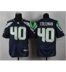 Nike seattle seahawks 40 Derrick Coleman blue Elite NFL Jersey
