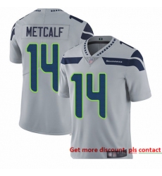 Seahawks 14 D K  Metcalf Grey Alternate Men Stitched Football Vapor Untouchable Limited Jersey
