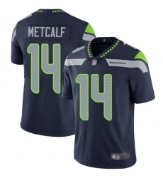 Seahawks 14 D K  Metcalf Steel Blue Team Color Men Stitched Football Vapor Untouchable Limited Jersey