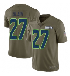 Seahawks 27 Marquise Blair Olive Men Stitched Football Limited 2017 Salute To Service Jersey
