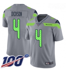 Seahawks 4 Michael Dickson Gray Men Stitched Football Limited Inverted Legend 100th Season Jersey