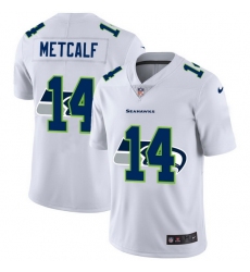 Seattle Seahawks 14 DK Metcalf White Men Nike Team Logo Dual Overlap Limited NFL Jersey