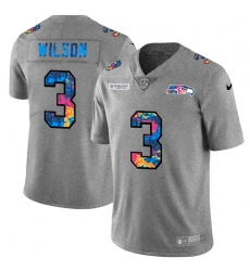 Seattle Seahawks 3 Russell Wilson Men Nike Multi Color 2020 NFL Crucial Catch NFL Jersey Greyheather