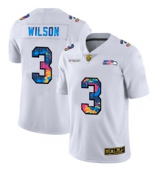 Seattle Seahawks 3 Russell Wilson Men White Nike Multi Color 2020 NFL Crucial Catch Limited NFL Jersey