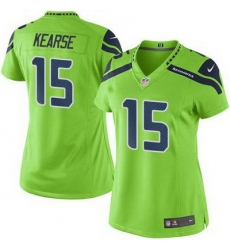 Nike Seahawks #15 Jermaine Kearse Green Womens Stitched NFL Limited Rush Jersey