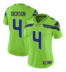 Nike Seahawks 4 Michael Dickson Green Womens Stitched NFL Limited Rush Jersey