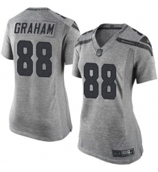 Nike Seahawks #88 Jimmy Graham Gray Womens Stitched NFL