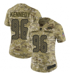 Nike Seahawks #96 Cortez Kennedy Camo Women Stitched NFL Limited 2018 Salute to Service Jersey