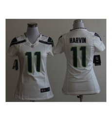 Nike Women NFL Seattle Seahawks #11 Percy Harvin White Jerseys