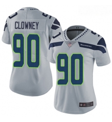 Seahawks #90 Jadeveon Clowney Grey Alternate Women Stitched Football Vapor Untouchable Limited Jersey