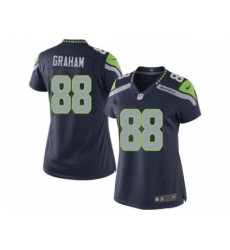 Women Nike Seattle Seahawks 88 Jimmy Graham blue NFL Jersey