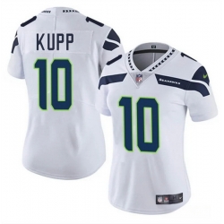 Women Seattle Seahawks 10 Cooper Kupp White 2025 Vapor Limited Stitched Football Jersey
