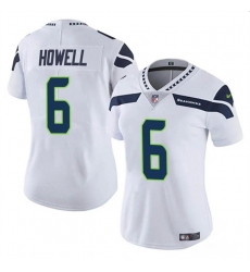 Women Seattle Seahawks 6 Sam Howell White Vapor Limited Stitched Football Jersey