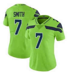 Women Seattle Seahawks Geno Smith #7 Green Vapor Limited Football Jersey
