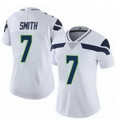 Women Seattle Seahawks Geno Smith #7 White Vapor Limited NFL Jersey