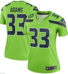 Women Seattle Seahawks Jamal Adams #33 Green Vapor Limited NFL Jersey