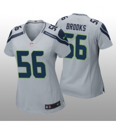 Women Seattle Seahawks Jordyn Brooks #56 Grey Vapor Limited NFL Jersey