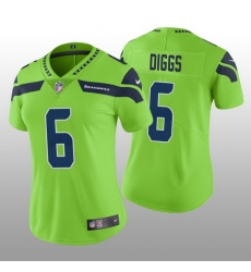 Women Seattle Seahawks Quandre Diggs #6 White Vapor Limited Fooball Jersey