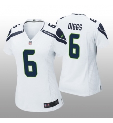 Women Seattle Seahawks Quandre Diggs #6 White Vapor Limited NFL Jersey