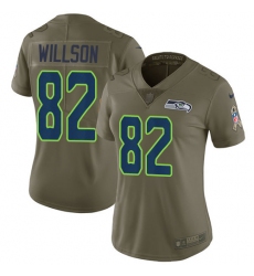 Womens Nike Seahawks #82 Luke Willson Olive  Stitched NFL Limited 2017 Salute to Service Jersey