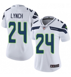 Womens Nike Seattle Seahawks 24 Marshawn Lynch White Vapor Untouchable Limited Player NFL Jersey
