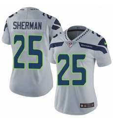 Womens Nike Seattle Seahawks 25 Richard Sherman Grey Alternate Vapor Untouchable Limited Player NFL Jersey