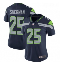 Womens Nike Seattle Seahawks 25 Richard Sherman Steel Blue Team Color Vapor Untouchable Limited Player NFL Jersey
