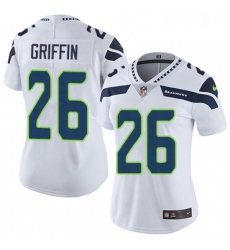 Womens Nike Seattle Seahawks 26 Shaquill Griffin White Vapor Untouchable Limited Player NFL Jersey