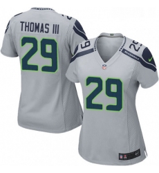 Womens Nike Seattle Seahawks 29 Earl Thomas III Game Grey Alternate NFL Jersey