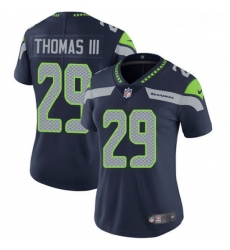 Womens Nike Seattle Seahawks 29 Earl Thomas III Steel Blue Team Color Vapor Untouchable Limited Player NFL Jersey