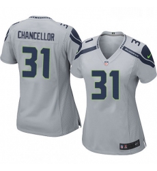 Womens Nike Seattle Seahawks 31 Kam Chancellor Game Grey Alternate NFL Jersey