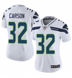 Womens Nike Seattle Seahawks 32 Chris Carson White Vapor Untouchable Elite Player NFL Jersey