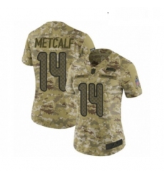 Womens Seattle Seahawks 14 DK Metcalf Limited Camo 2018 Salute to Service Football Jersey