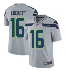 Nike Seahawks #16 Tyler Lockett Grey Alternate Youth Stitched NFL Vapor Untouchable Limited Jersey