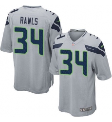 Nike Seahawks #34 Thomas Rawls Grey Alternate Youth Stitched NFL Elite Jersey