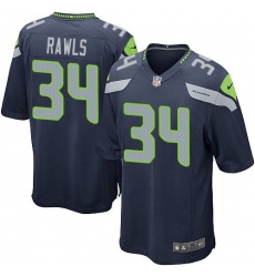 Nike Seahawks #34 Thomas Rawls Steel Blue Team Color Youth Stitched NFL Elite Jersey