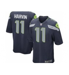 Nike Youth NFL Seattle Seahawks #11 Percy Harvin Blue Jerseys