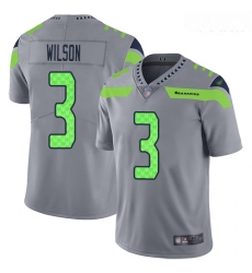 Seahawks #3 Russell Wilson Gray Youth Stitched Football Limited Inverted Legend Jersey
