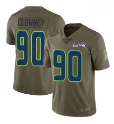 Seahawks #90 Jadeveon Clowney Olive Youth Stitched Football Limited 2017 Salute to Service Jersey