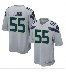 Youth NEW Seattle Seahawks #55 Frank Clark Grey Alternate Stitched NFL Elite Jersey