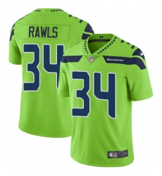 Youth Nike Seahawks #34 Thomas Rawls Green Stitched NFL Limited Rush Jersey